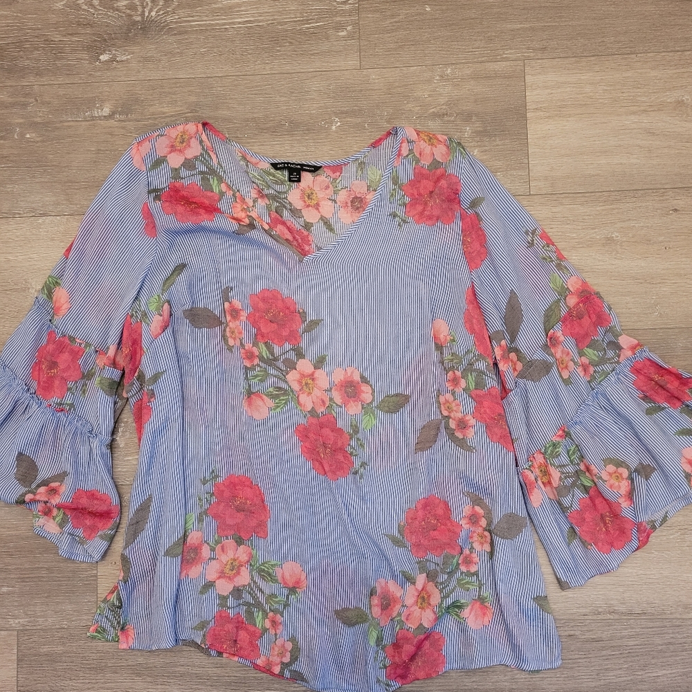 Zac and Rachel Flowy Blouse 2XL